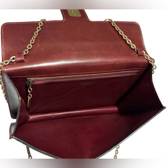 EUC Bally- Vintage Burgundy Leather Crossbody - Picture 14 of 15